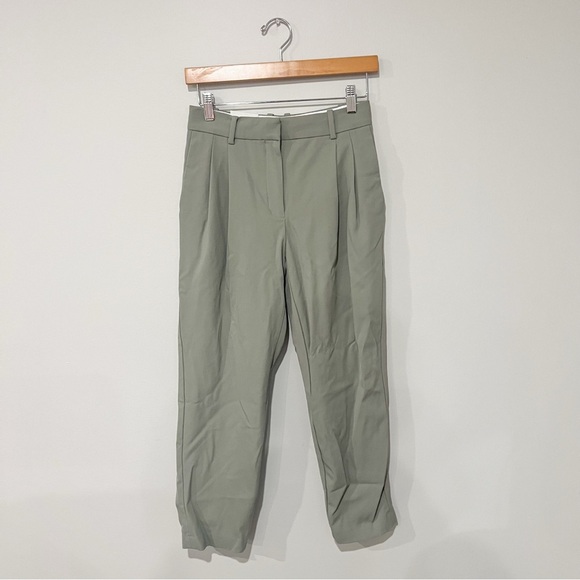Aritzia Babaton Vogue Mid Rise Tapered Leg Pants Gray - Picture 1 of 7
